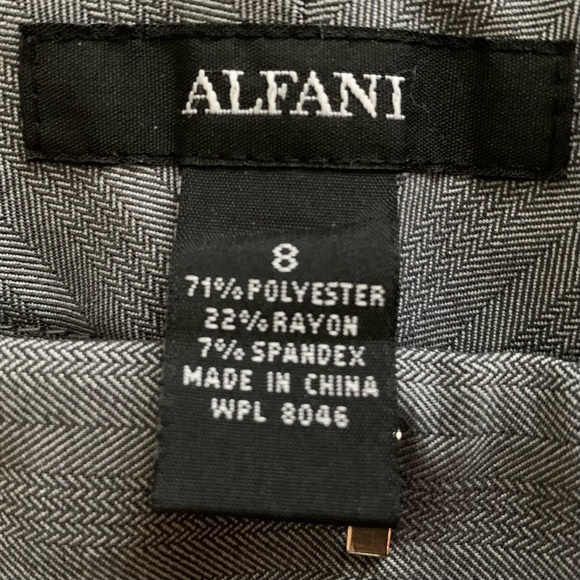 ALFANI Trouser Pants ~SIZE 8 ~Gray Subtle Stripe ~Work Wear, Academia, Classy - Picture 6 of 12